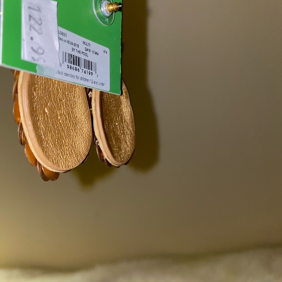 Kate Spade Pineapple Statement Stud Earrings , Gold, Green - Picture 7 of 10